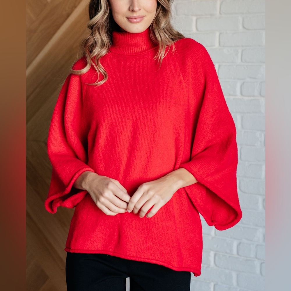 Jodifl • Oversized Red Turtleneck Sweater